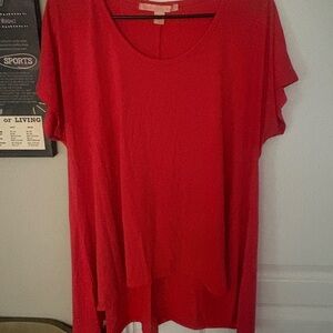 Rebellious One Coral Scoop Neck Tunic Top